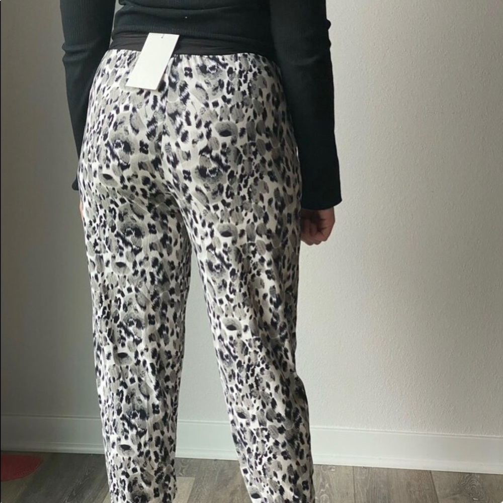 Grey Leopard Print Joggers